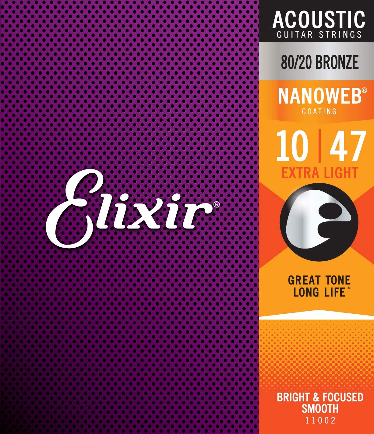 Elixir 11002 NANOWEB 80/20 Bronze Extra Light [10-47] エリクサー