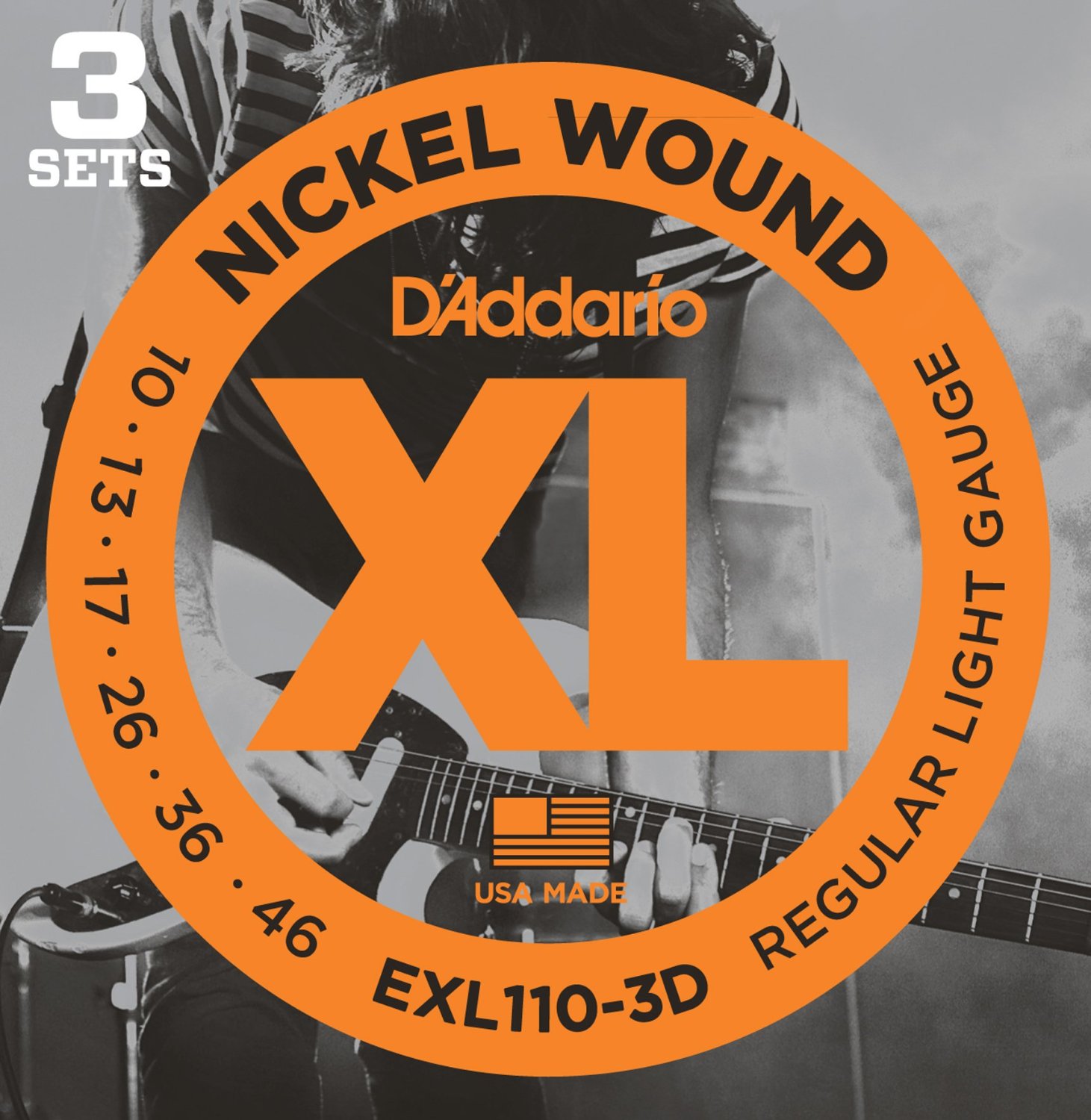 D'Addario EXL110-3D [Nickel Wound 10-46] 3セット 【ネコポス発送】 ダダリオ
