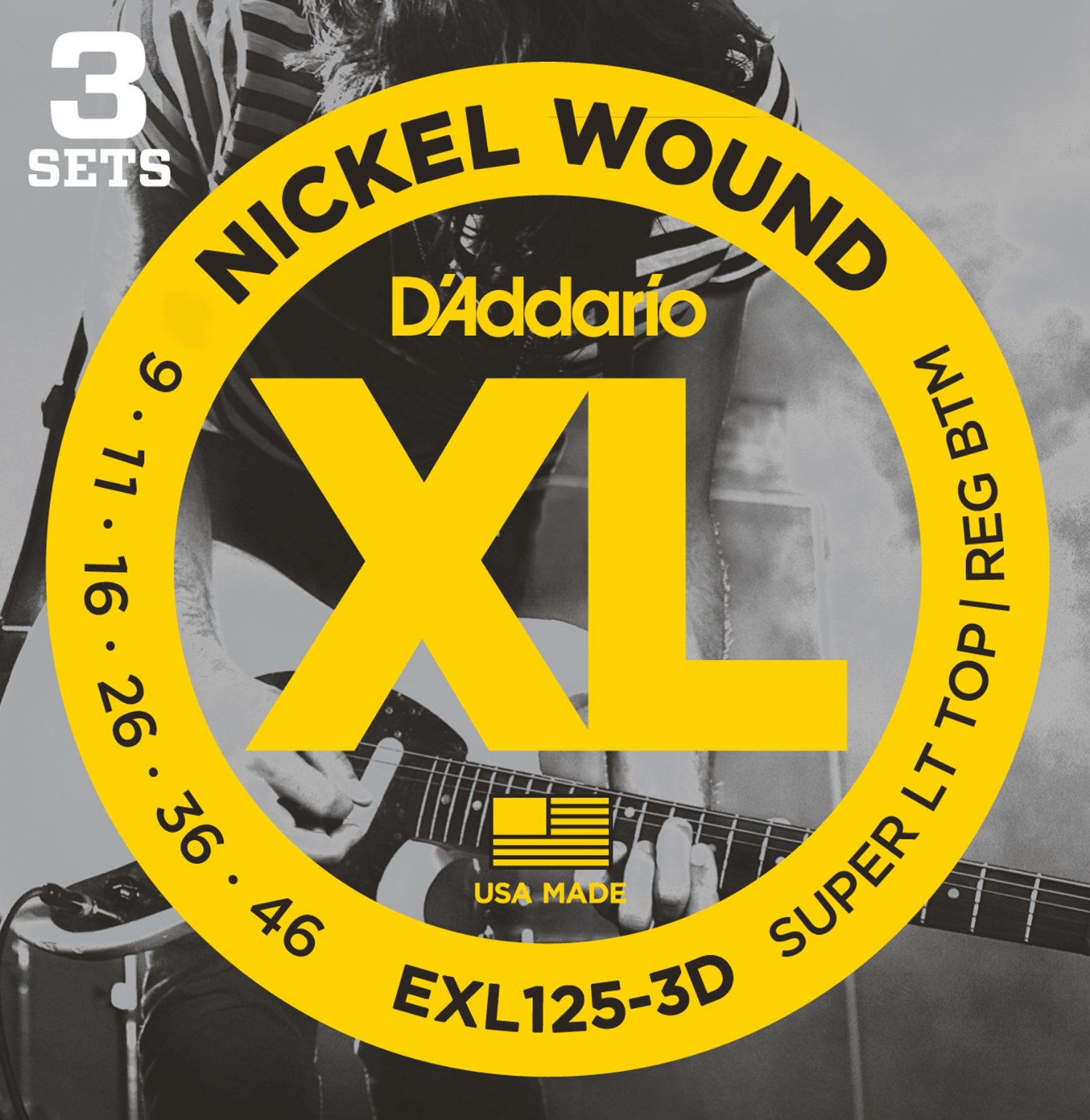 D'Addario EXL125-3D [Nickel Wound 09-46] 3セット ダダリオ
