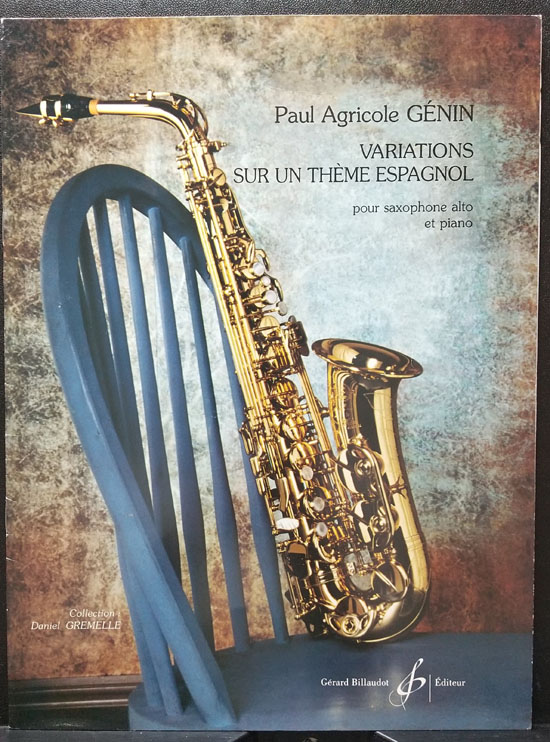 ビヨドー社 ジュナン / スペインの主題による変奏曲  (サックス洋書) Gerard Billaudot ポール・アグリコール・ジュナン 