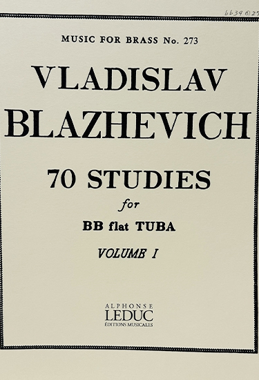 Alphonse Leduc ブラゼヴィッチ/テューバのための70の練習曲 第1巻/テューバ教則本 ルデュック