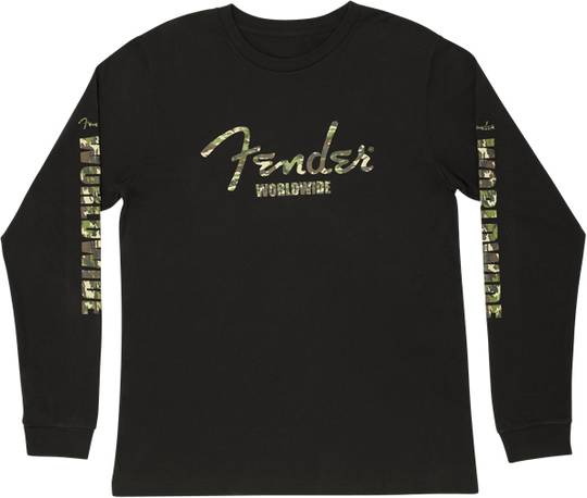 Camo Logo L/S T-Shirt, Blk L