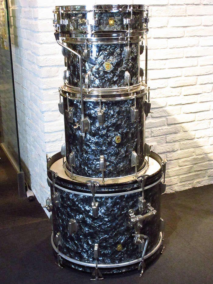 Ludwig 【VINTAGE】1965' DownBeat Kit Black Diamond Pearl 20 12 14 14 スネア付き ラディック サブ画像12