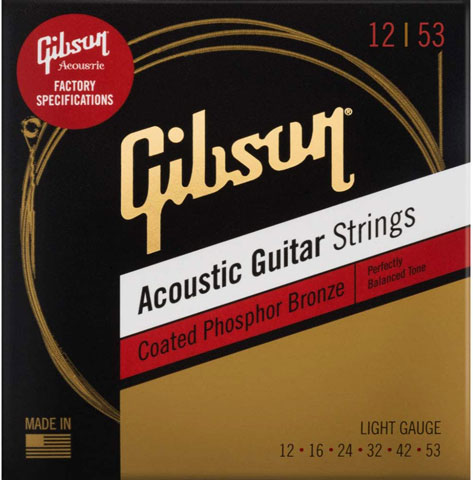 GIBSON SAG-CPB12 Coated Phosphor Bronze Acoustic Guitar Strings [Light] ギブソン