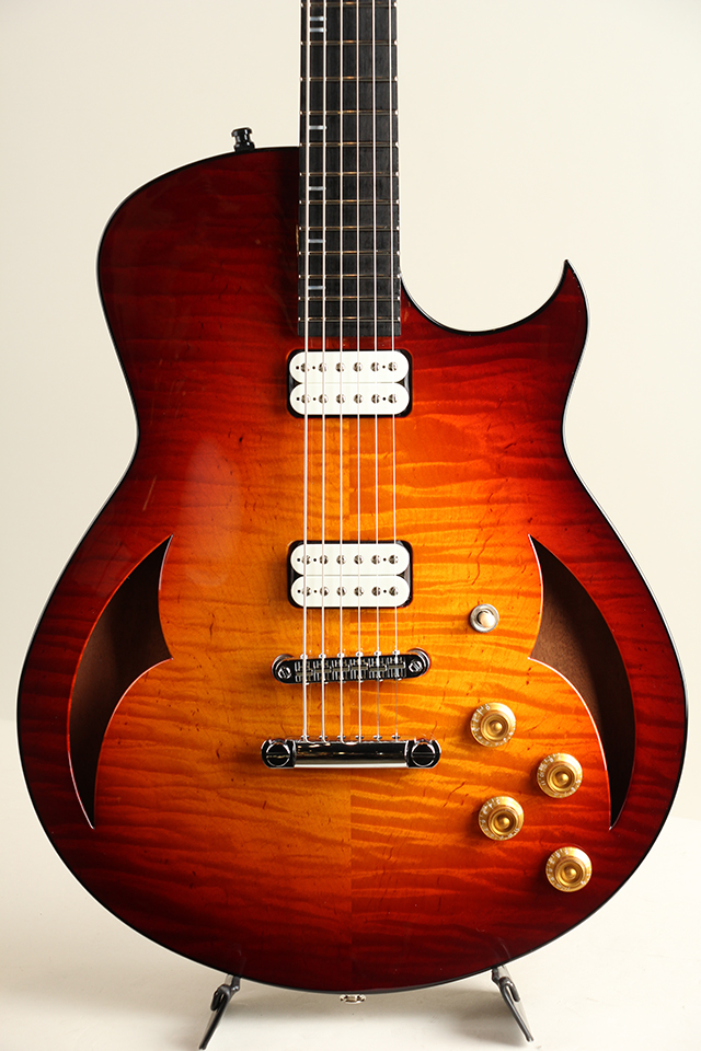 Marchione Guitars Semi Hollow Baritone 59 Burst / Figured Maple&Mahogany Back The first one マルキオーネ　ギターズ SM2024