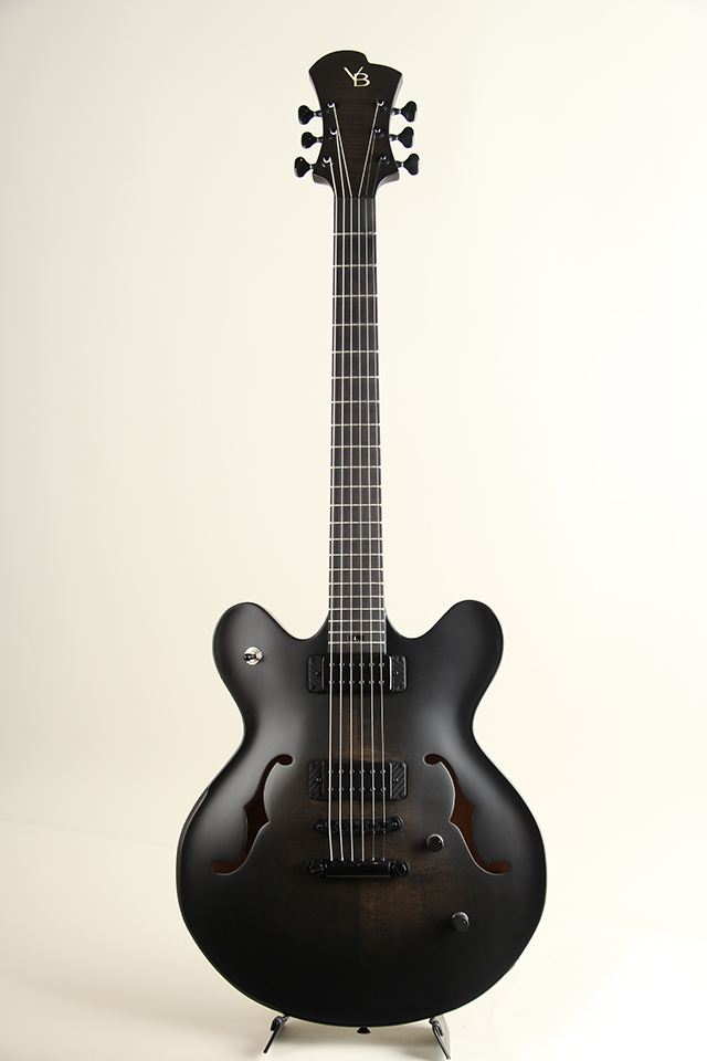 Victor Baker Guitars Model 35 Chambered Semi-hollow Black Burst smoke stain ヴィクター ベイカー SM2024 サブ画像1