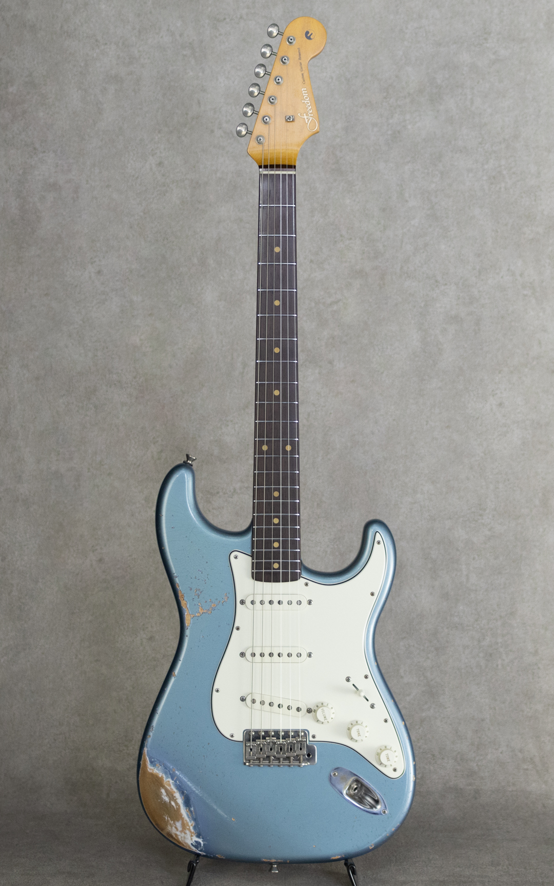 FREEDOM CUSTOM GUITAR RESEARCH Semi Order Series ST Madagascar Rosewood FB Ice Blue フリーダム サブ画像1