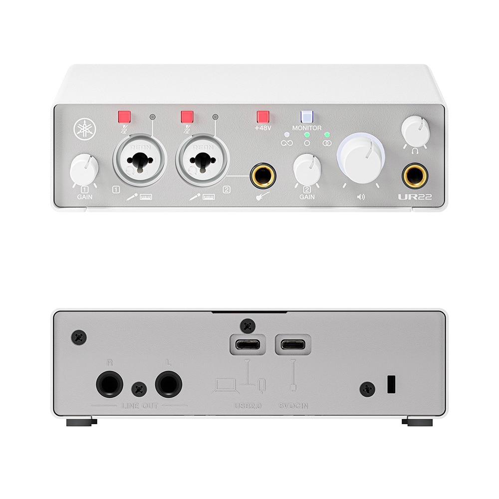 YAMAHA オーディオ インターフェイス UR22MK3 W ホワイト / 2コンボ入力 2出力 USB-C ホワイト DZONE