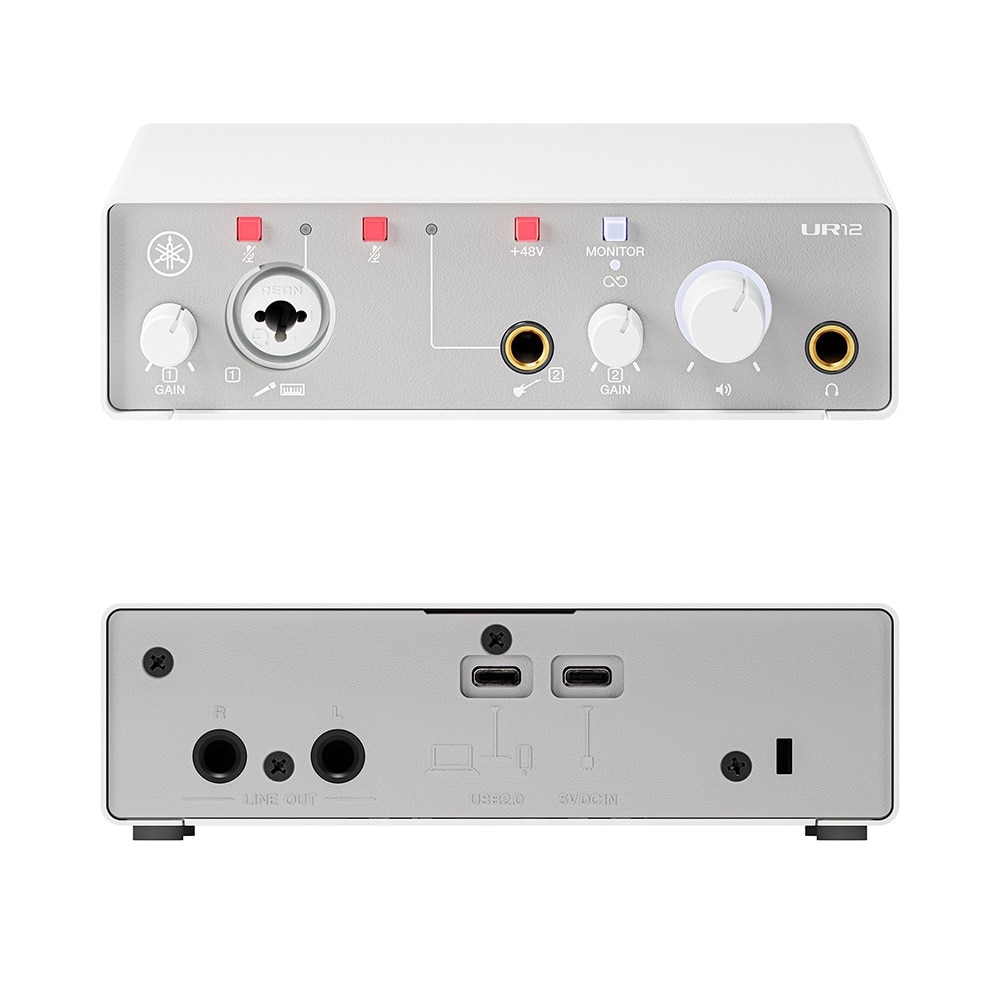 YAMAHA オーディオ インターフェイス UR12MK3 W ホワイト / 2入力 2出力 USB-C ホワイト DZONE
