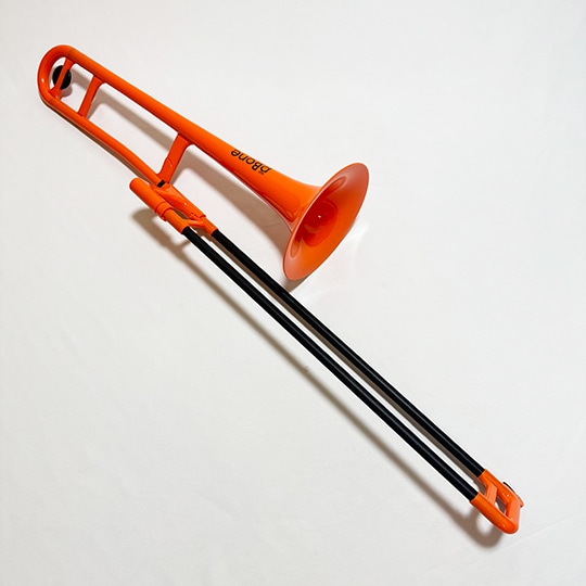 pBone(ピーボーン) プラスチック製トロンボーン (オレンジ) オレンジ Low Brass Center