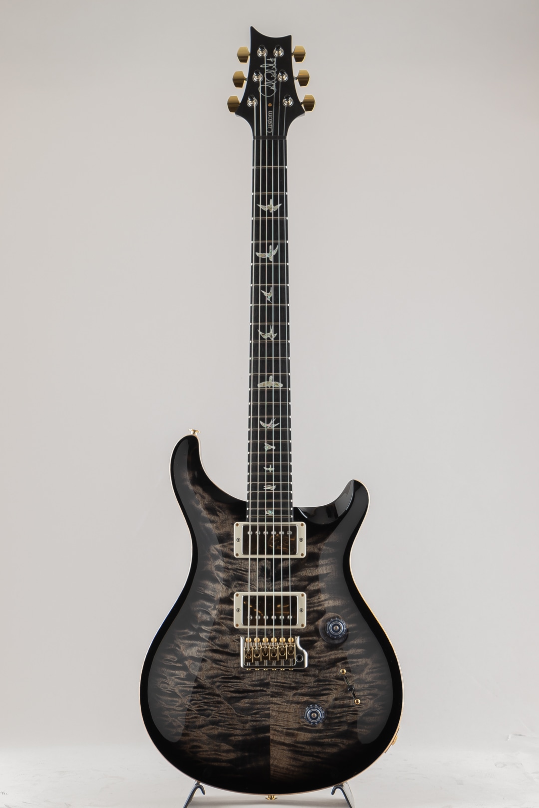 Custom 24 10 top Quilted Maple Charcoal Burst w / Flame Maple Neck 2021