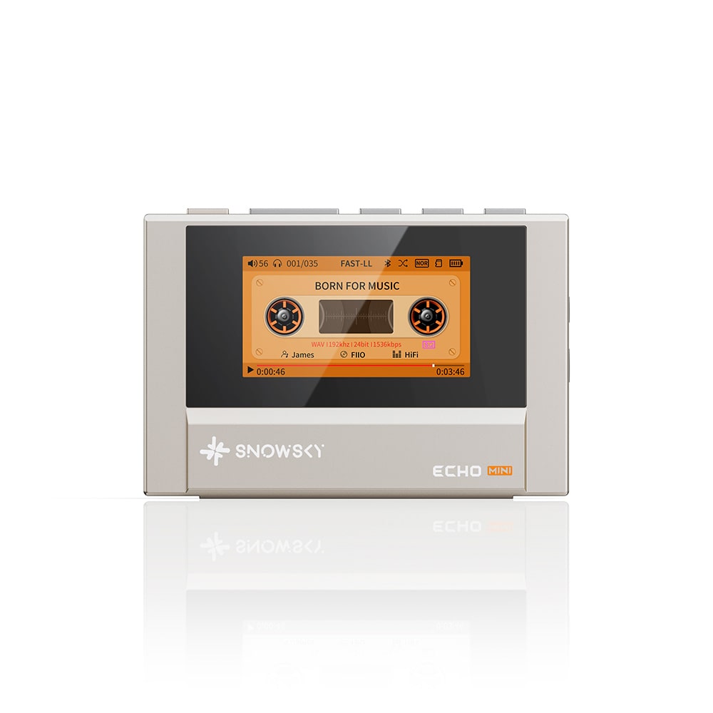 《ロゴ入りクロスプレゼント》 FIIO デジタルオーディオプレーヤー Snowsky ECHO MINI ゴールド + 専用ケース SK-ECHOMINI セット ゴールド DZONE