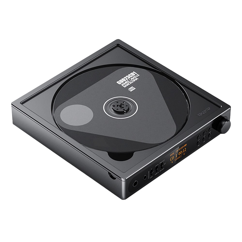 FIIO CDプレーヤー DM15 R2R ブラック + 専用PUレザーケース NEST-DM15 R2R オレンジ セット 《ロゴ入りクロスプレゼント》 ブラック/オレンジ DZONE