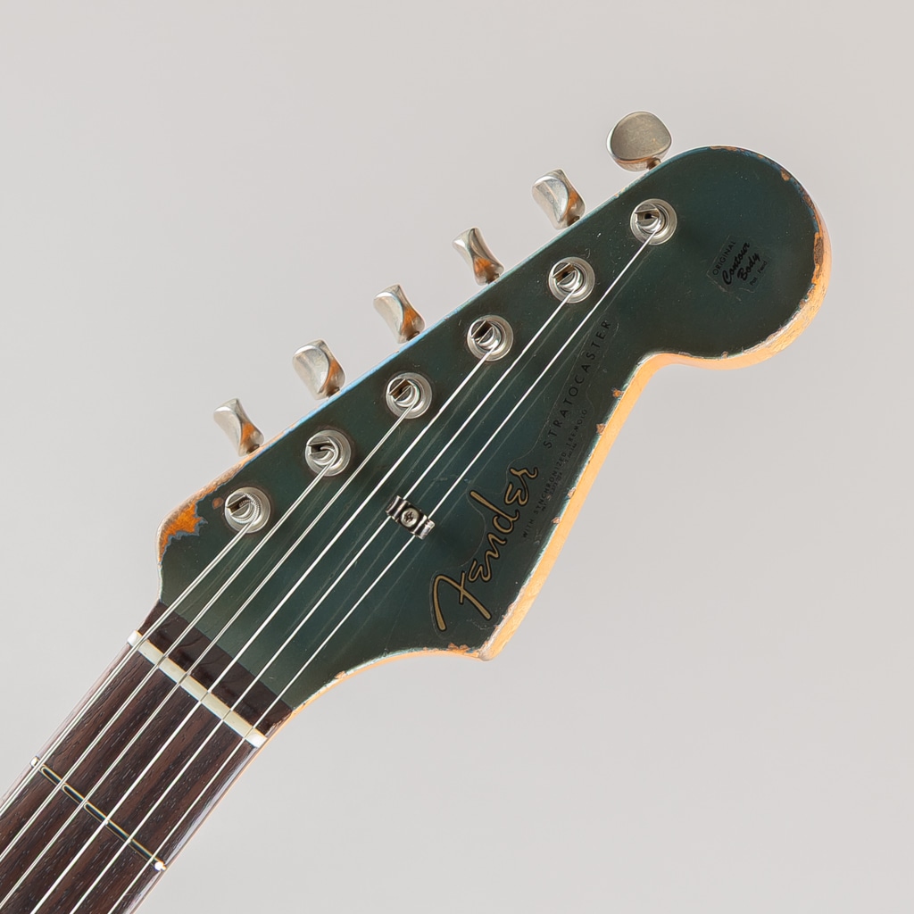 MBS 1962 Stratocaster Heavy Relic/Heavy Aged Dark Lake Placid Blue Matching Head by Dale Wilson