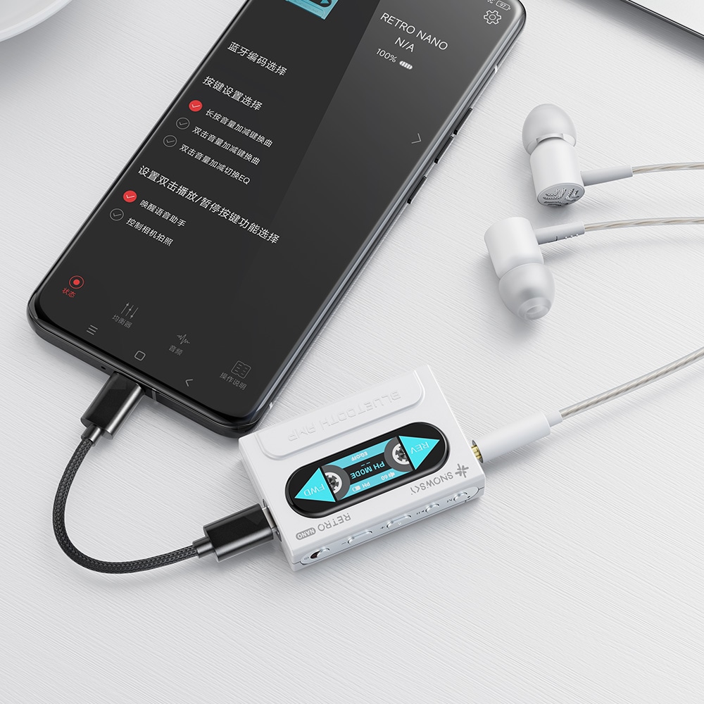 《ロゴ入りクロスプレゼント》 FIIO Bluetoothアンプ Snowsky RETRO NANO ホワイト (FIO-SSRETRONANO-W) ホワイト DZONE