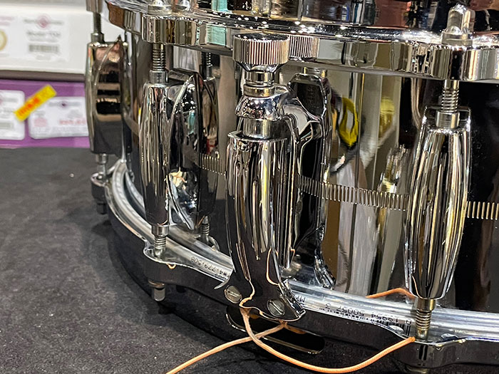 【VINTAGE】1977-78' No.4165 Brass Shell 10Lugs 14"×5" / Pinkish Copper Hue