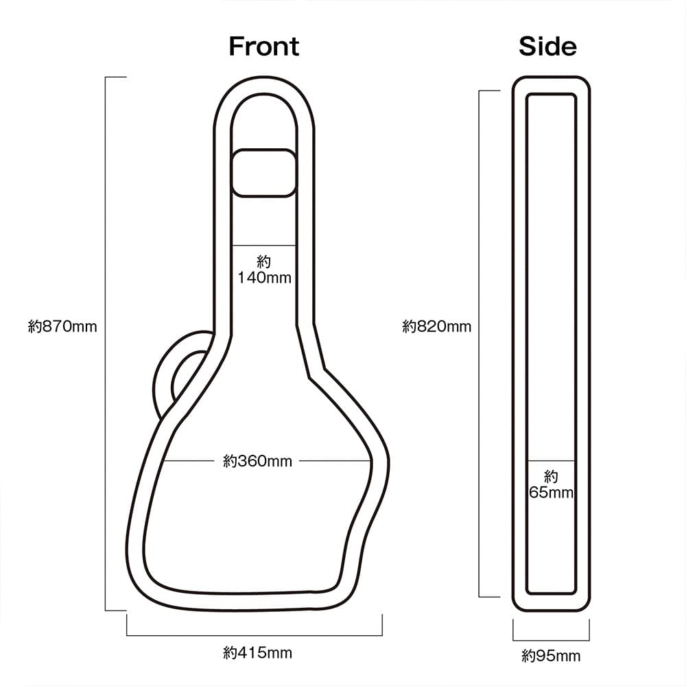 Klein Guitars クラインギターズ ヘッドレス 専用 ギグバック ケース / 止水ジッパー 撥水防水加工