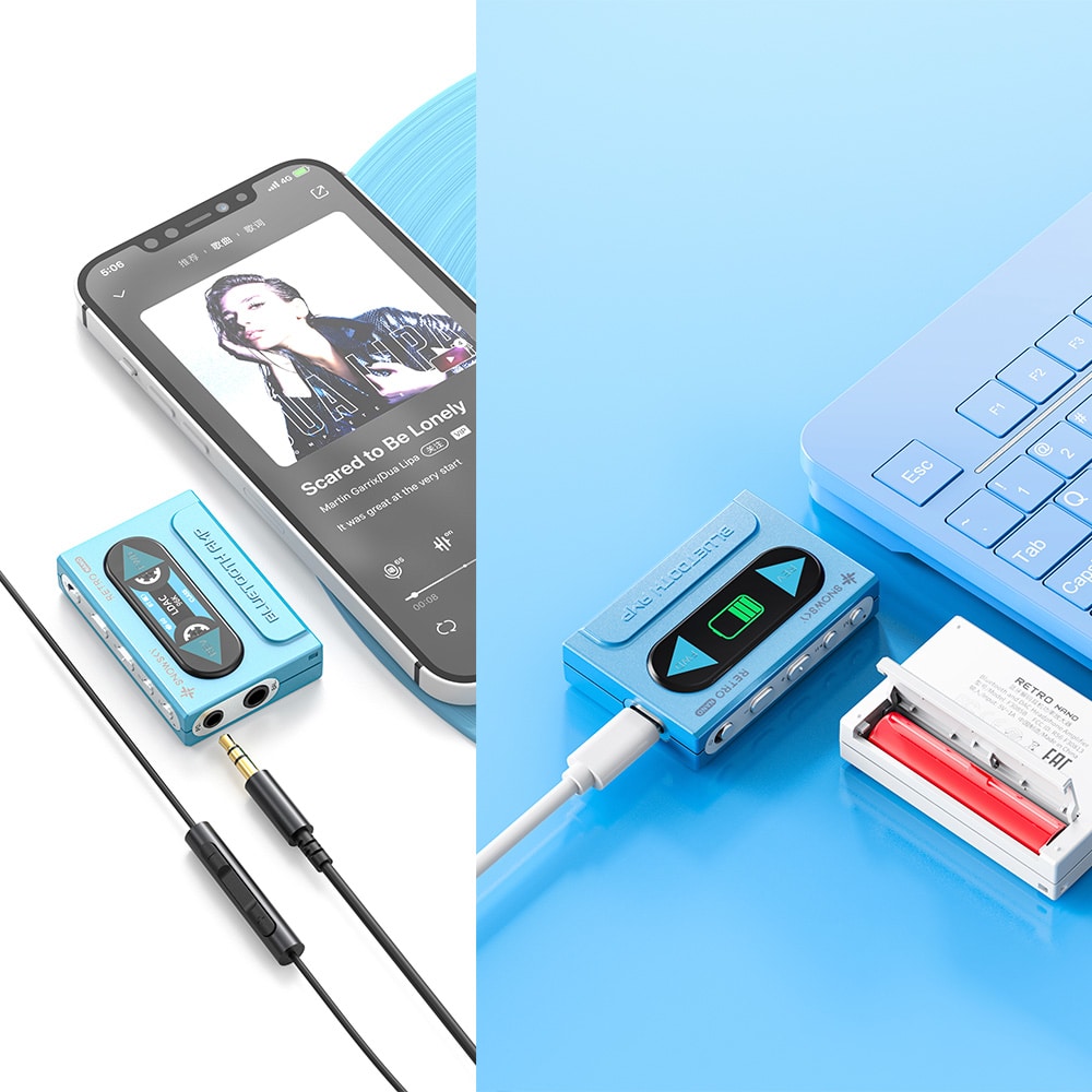 《ロゴ入りクロスプレゼント》 FIIO Bluetoothアンプ Snowsky RETRO NANO ブルー (FIO-SSRETRONANO-L) ブルー DZONE