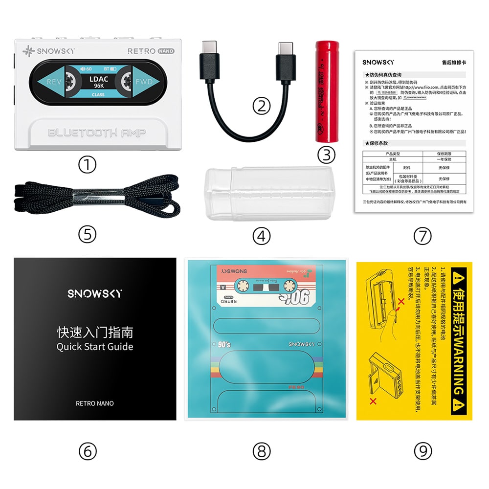 《ロゴ入りクロスプレゼント》 FIIO Bluetoothアンプ Snowsky RETRO NANO ホワイト (FIO-SSRETRONANO-W) ホワイト DZONE