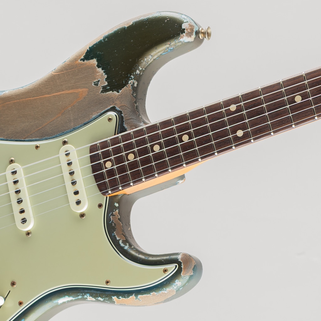 MBS 1962 Stratocaster Heavy Relic/Heavy Aged Dark Lake Placid Blue Matching Head by Dale Wilson