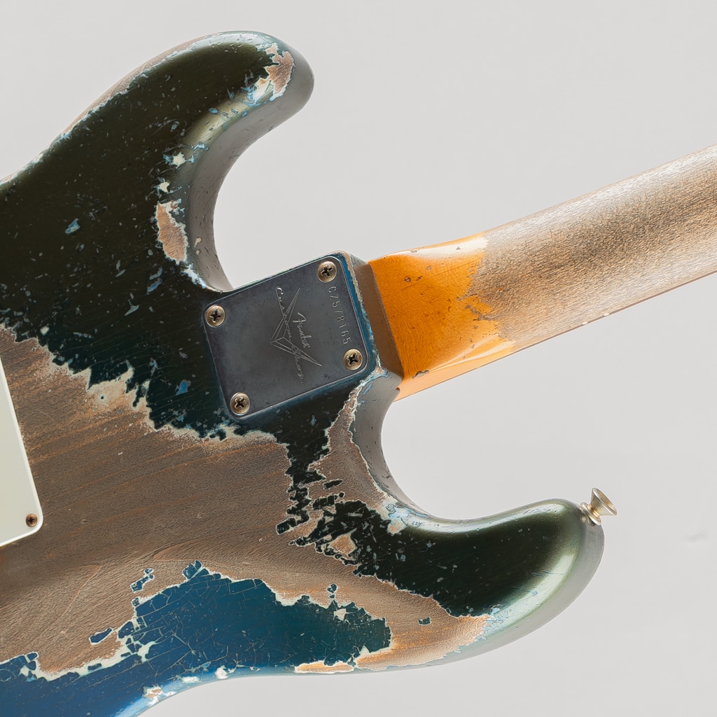 MBS 1962 Stratocaster Heavy Relic/Heavy Aged Dark Lake Placid Blue Matching Head by Dale Wilson