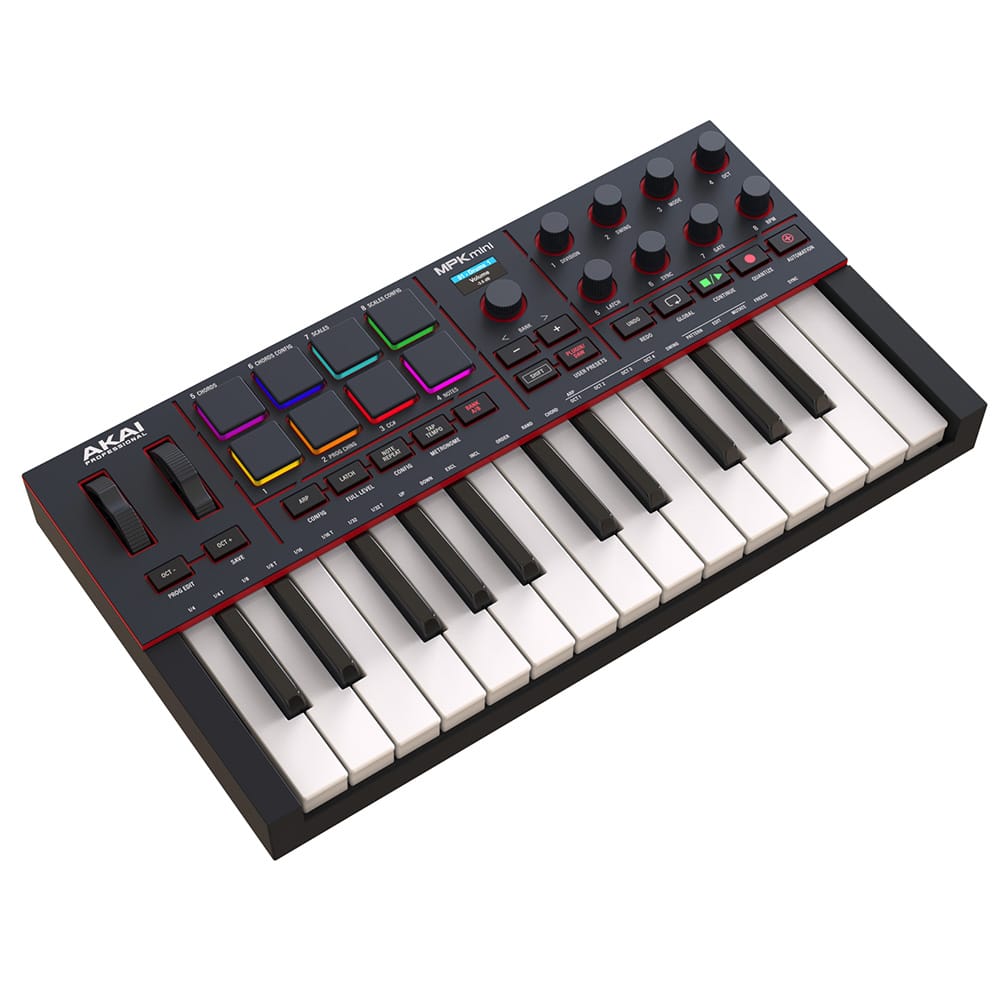 AKAI アカイ MPK mini 4 Black ブラック 25鍵 MIDIキーボード MIDIコントローラー PAD付き ブラック DZONE