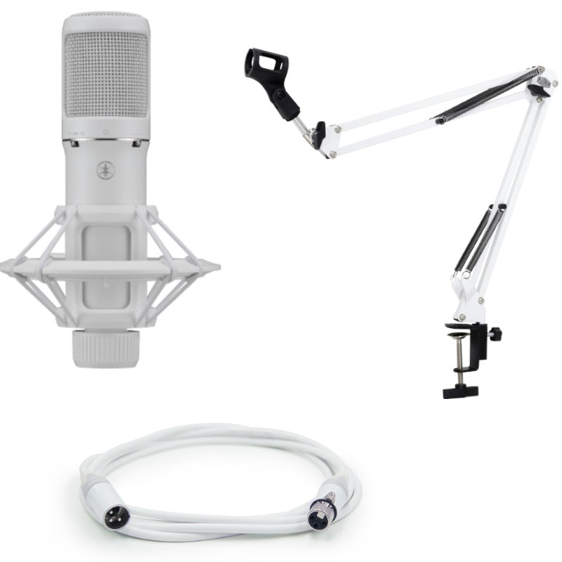 ヤマハ YAMAHA コンデンサーマイク YCM705W 白 + マイクアーム MPC1W + EC03W