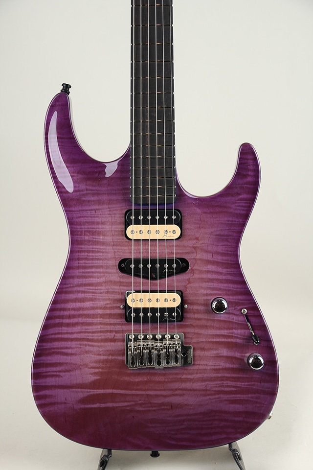 Set Neck Carve Top 1pcs Figured Maple African Mahogany H/S/H Trans Blue 2022