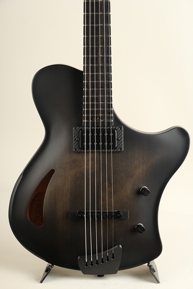 Ergonomic Semi hollow 1PU Black stain with satin topcoat