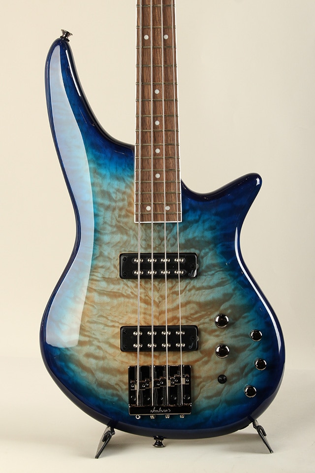 JS Series Spectra Bass JS3Q Laurel Fingerboard Amber Blue Burst