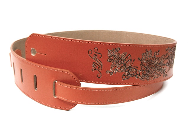 Selfish x Qutyjoy Martin Type Strap LEATHER BURNING【Valencia Orange】