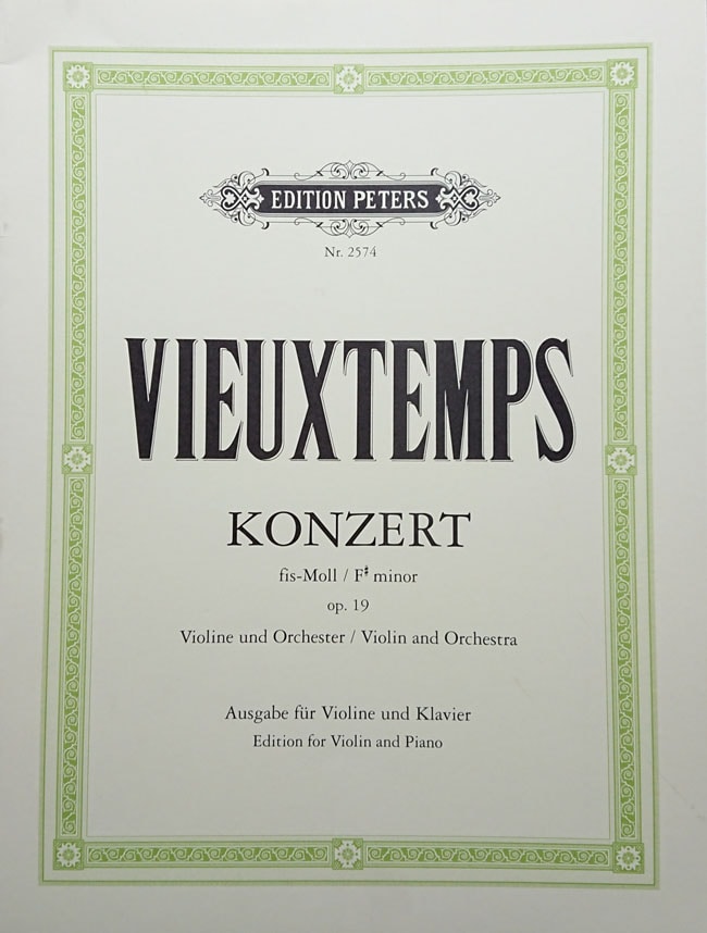 ヴュータン/バイオリン協奏曲 第二番 嬰ヘ短調 Op.19（ヴァイオリン洋書）