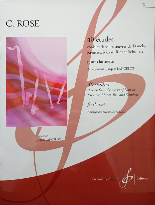 ローズ / 40の練習曲 第2巻 （ダンクラ、クロイツァー、リース、シューベルトによる）（クラリネット教本）