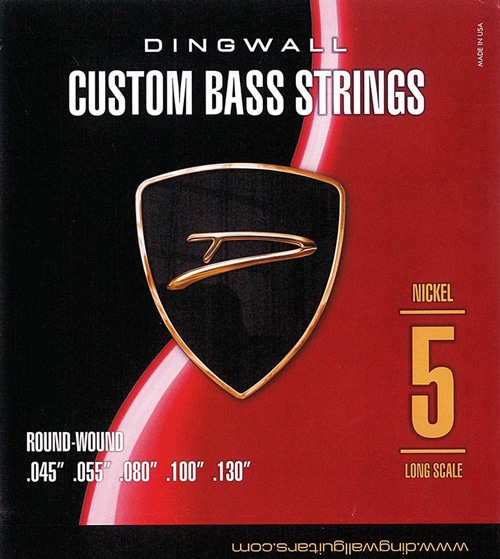 CUSTOM BASS STRINGS [NICKEL 5ST] SET ROUND-WOUND .045-.130