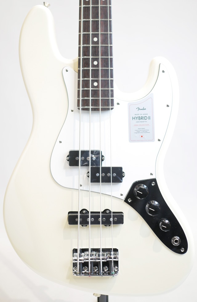 2024 Collection MIJ Hybrid II Jazz Bass PJ (Olympic Pearl)