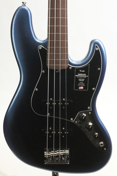 American Professional II Jazz Bass Fretless Dark Night / Rosewood