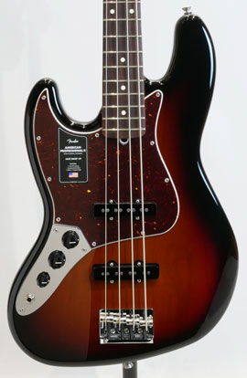 American Professional II Jazz Bass Left-Hand 3-Color Sunburst / Rosewood