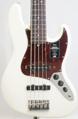 American Professional II Jazz Bass V Olympic White / Rosewood