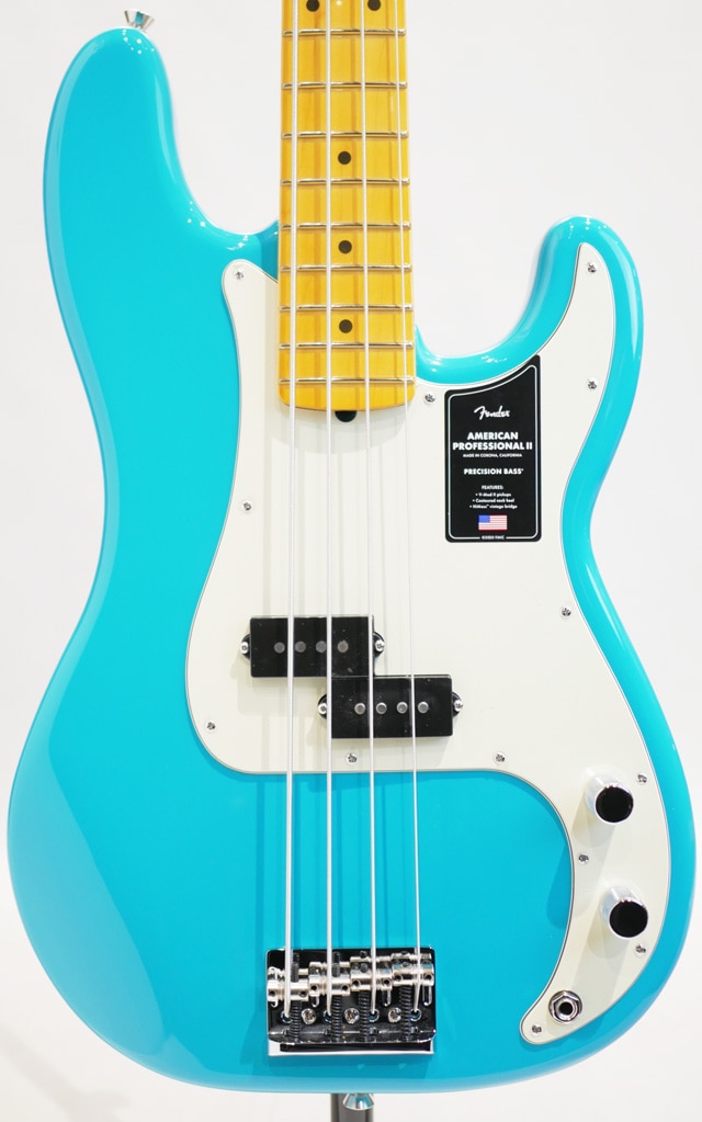 American Professional II Precision Bass Miami Blue / Maple