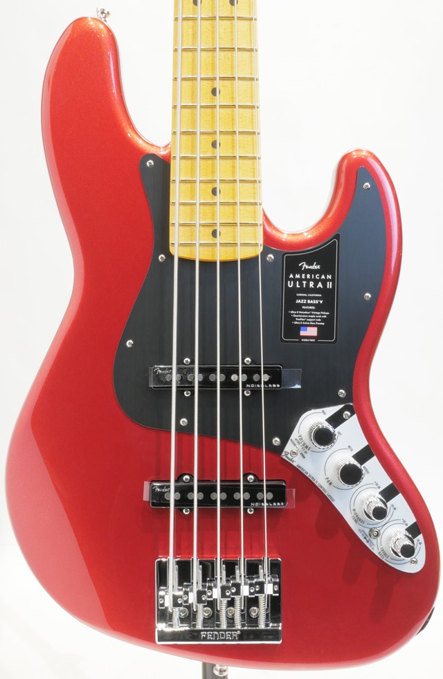 American Ultra II Jazz Bass V (Sinister Red)