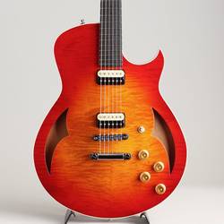 Semi Hollow Figured Maple Mahogany Cherry Burst