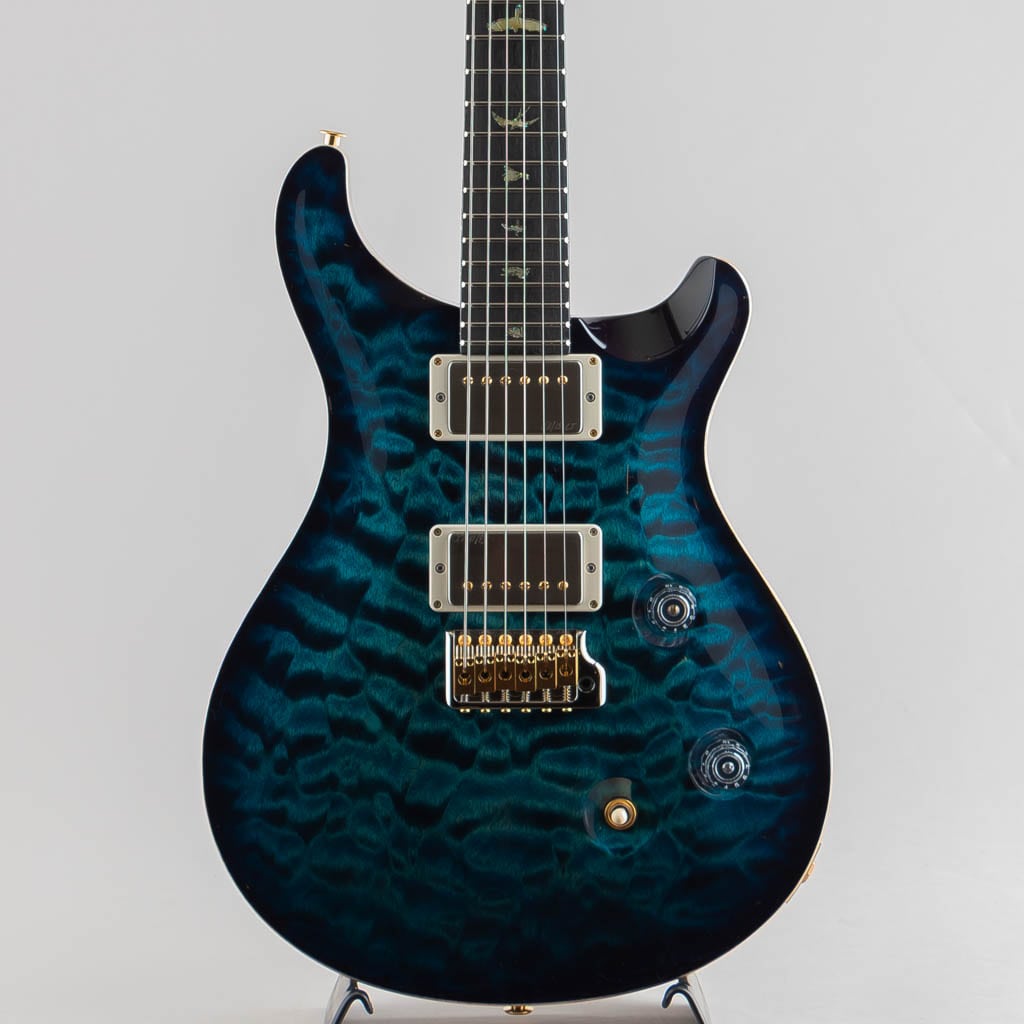 Wood Library Custom24 10Top "1P Quilt" Maple McCarty Thickness Cobalt Blue