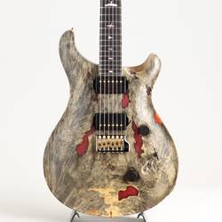 Private Stock #8460 Custom 24/08 Buck-eye Burl Maple Top Natural with Red Pearl Resin