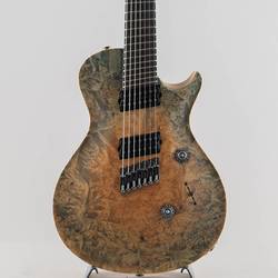 Private Stock #8034 Singlecut 7 String Multi-scale Burl Maple Top Royal Blue Glow