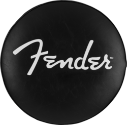 Fender Spaghetti Logo Pick Pouch Barstool, Black/Chrome, 24"