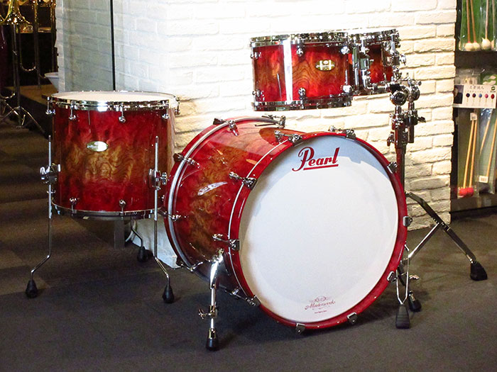 Masterworks SUPREME 4点 Set 22" 10" 12" 16" Red Bubinga Burst / Red Logo