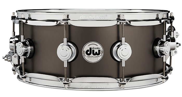 DW-SBB1455SD/BRASS/C Collector's Metal Snare / Satin Black Over Brass