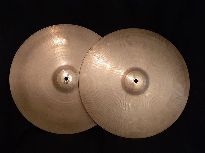 【シカゴ選定買付個体・VINTAGE】50s OLD A 15" Hi hats Small Stamp 943g、952g