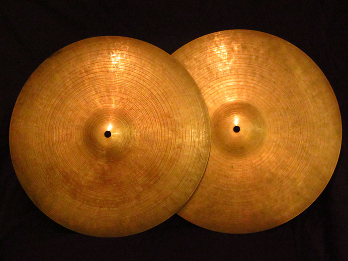 【VINTAGE】1966-77' K Zildjian Istanbul New Stamp 14" HiHats 691g/1,063g