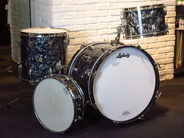 【VINTAGE】1965' DownBeat Kit Black Diamond Pearl 20" 12" 14" 14" スネア付き